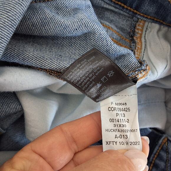 Flint & Tinder Jeans Men 31 (30x30)* Slim Tapered Medium Candiani Stretch Denim - Picture 8 of 13